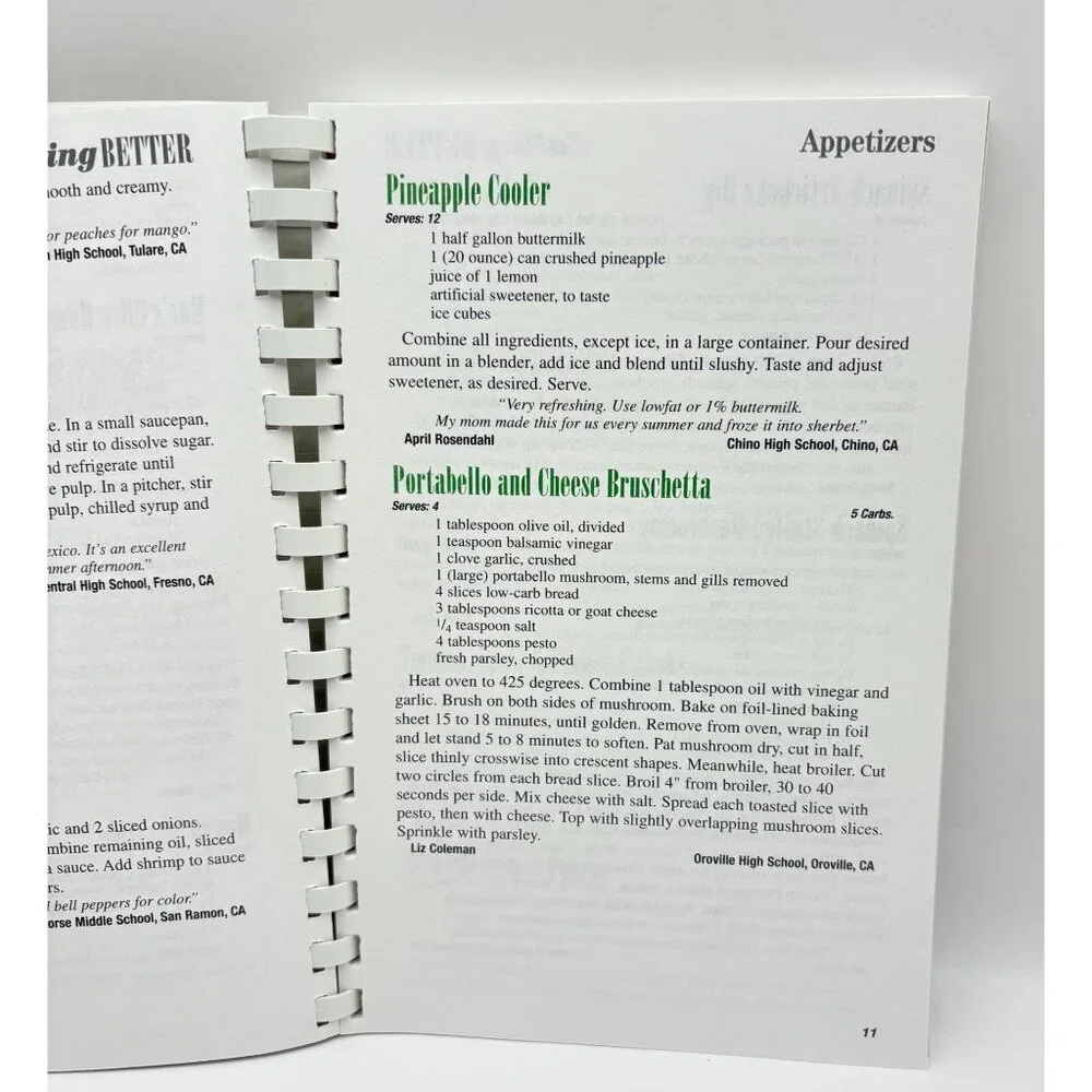 Eating Better Cookbook Lower-Carb Less Fat Fresher Recipes From Teachers